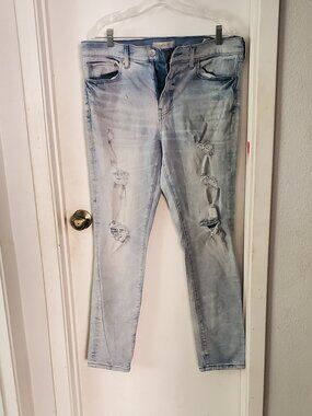 PacSun Men's Stacked Skinny Distressed Jeans Size 34/32
